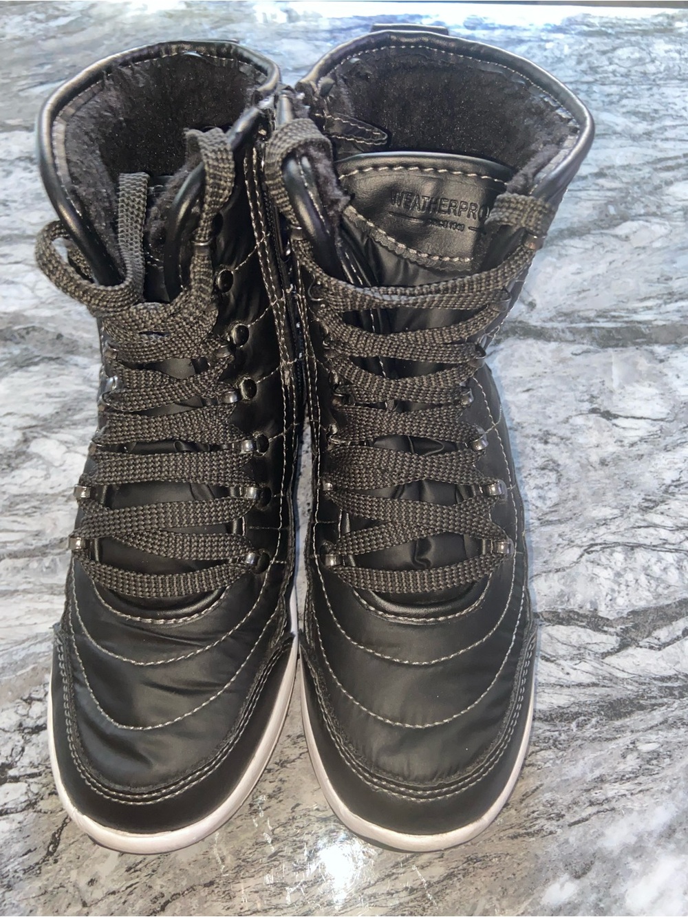 Weatherproof Men's Black Lace-Up Winter Boots